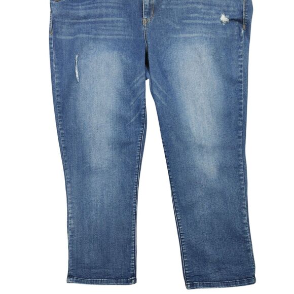 Democracy "Ab"solution Capri Women's Blue Denim Jeans Size 24W EUC - Picture 3 of 14